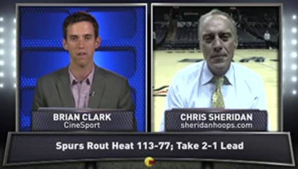 NBA Finals: Spurs pound Heat; LeBron off