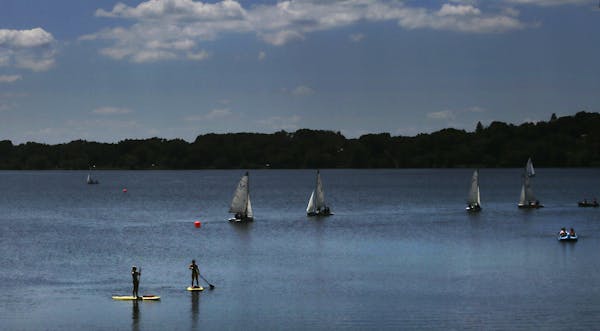 On a warm and sunny afternoon, water enthusiasts enjoyed Lake Calhoun on Thursday.