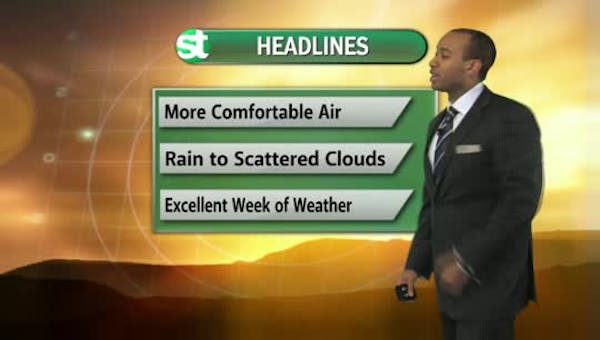 Afternoon forecast: Drier air moving in