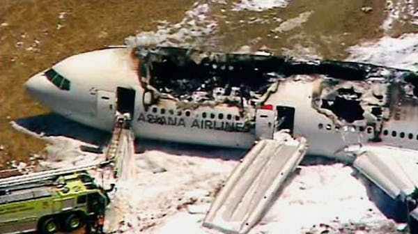 Airliner crashes on landing at SF Airport