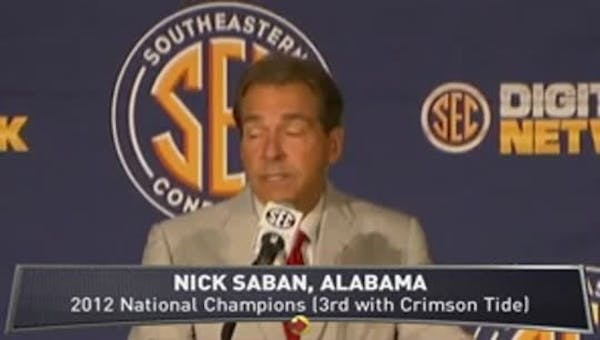 Saban, McCarron at SEC Media Day