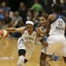 The Lynx easily defeated the Atlanta Dream 94-72 in an WNBA game Tuesday night, July 9, 2013 at Target Center. Maya Moore eluded Atlanta's Courtney Cl