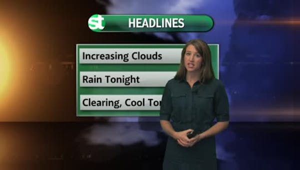 Afternoon forecast: Low 70s, chance of rain