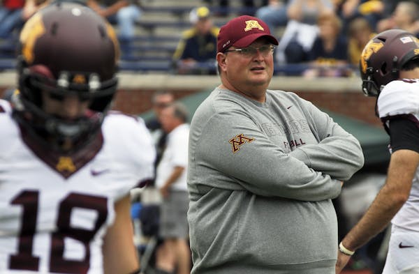 Gophers defensive coordinator Tracy Claeys was the acting head coach in Saturday’s loss to Michigan in Ann Arbor.