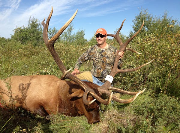 Brad Penas, with his trophy elk.