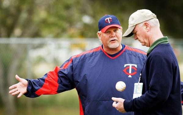 Minnesota Twins manager Ron Gardenhire, left, and general manager Terry Ryan in 2005 in Ft. Myers, Fla.