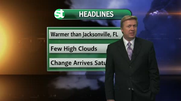Morning forecast: One more day in 70s