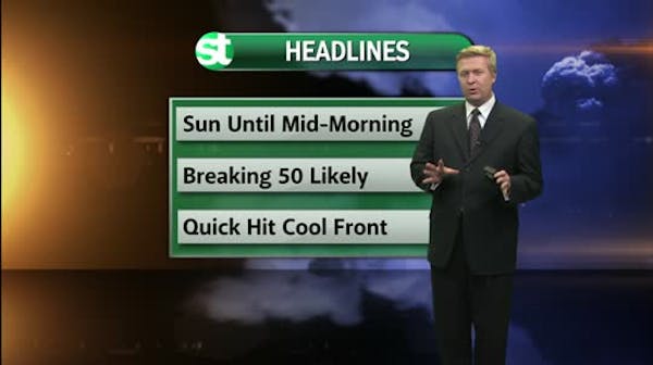 Morning forecast: Warmer today; high of 52