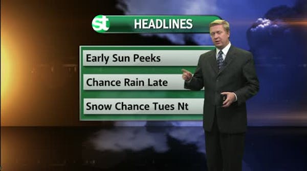 Morning forecast: Snow later today