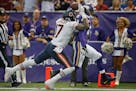 Bears wide receiver Alshon Jeffery (17) pulled down a 46 yard touchdown pass in the third quarter over Vikings cornerback Chris Cook (20) during NFL a