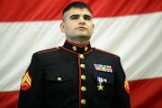 Marine Cpl. Ethan Nagel was awarded a Silver Star on Tuesday for his actions in Afghanistan while supporting Operation Enduring Freedom in 2009.