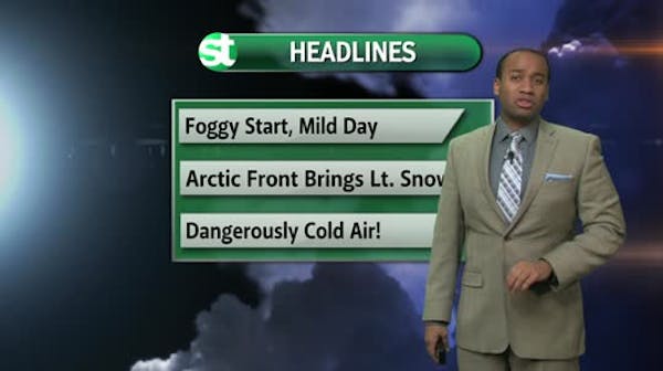 Afternoon forecast: Pleasant changing to frigid