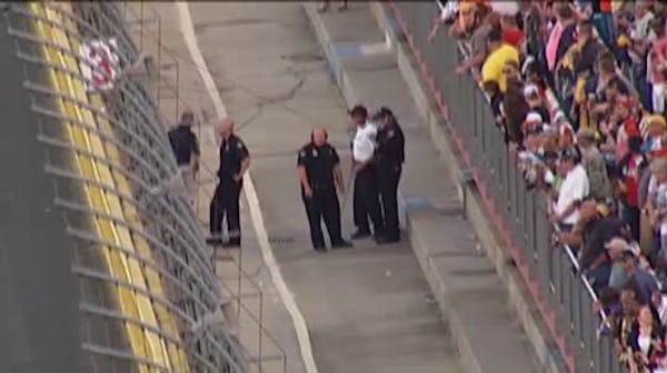 Falling cable hurts 10 NASCAR fans