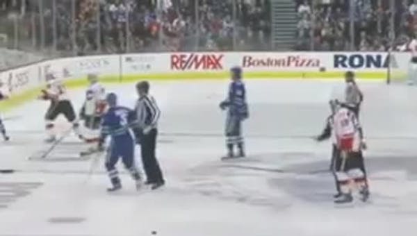 Watch the huge brawl from the Vancouver-Calgary game