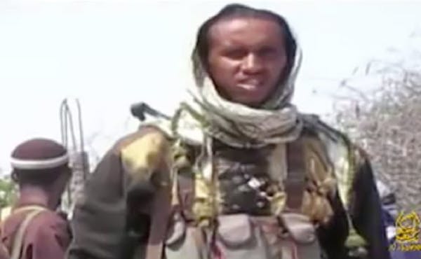 Screen grab from Al-shabab video called "Minnesota's martyrs: Path to paradise". Released in summer 2013. Photo from video shows Minnesotan Mohammad H