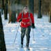 Greg Rohde commuted to work to the University of Minnesota via cross-country skis along West River Parkway in the frigid -20 weather, Monday, January 