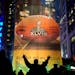 Fans gather on the Super Bowl Boulevard in Times Square on Friday, Jan. 31, 2014, in New York. The Seattle Seahawks will play the Denver Broncos on Su