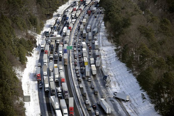 Southern-style storm brings icy gridlock