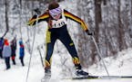 Vivian Hett of Burnsville finished third in the freestyle and second in the pursuit at the girls Nordic State Ski Meet Thursday, Feb. 14, 2013, at Gia