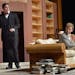Aaron Boger, right, as Prof. Karl Hendryk rehearsed with Paul Nasvik as Sir William Rollander for the play “Verdict,” opening Thursday at Prior La