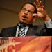 Congressman Keith Ellison was the keynote speaker during the Minnesota Council on the Martin Luther King, Jr. celebration at the History Center Monday