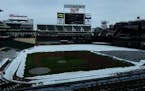 Timelapse: From snowstorm to first pitch