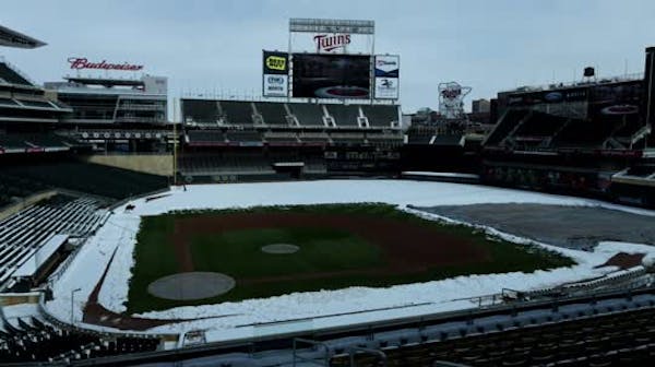 Timelapse: From snowstorm to first pitch