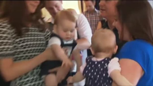 Royal baby plays at parenting event