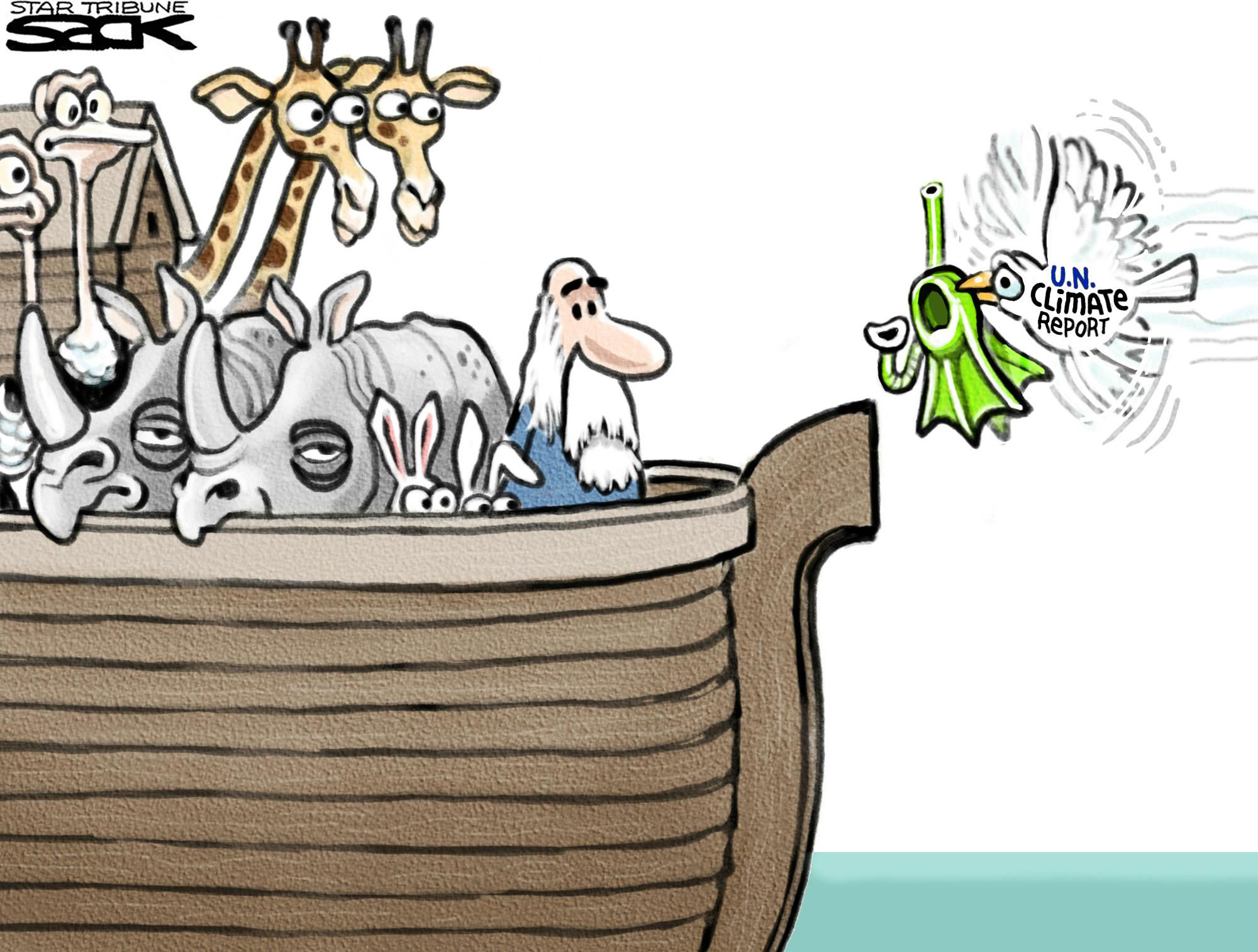 Sack cartoon: The great flood of climate alerts