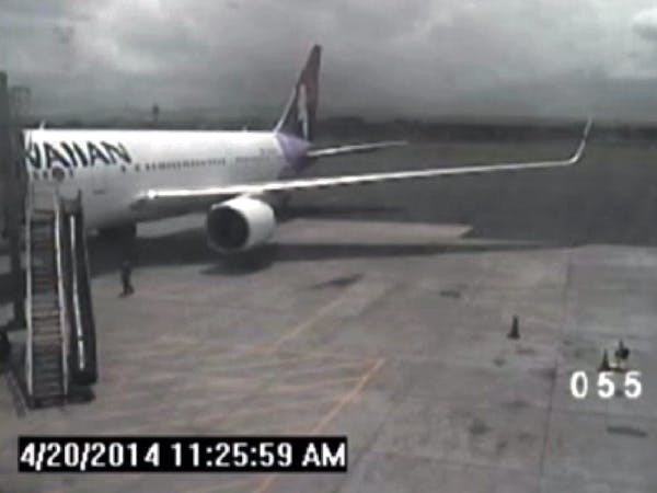 Hawaii releases video of teen stowaway