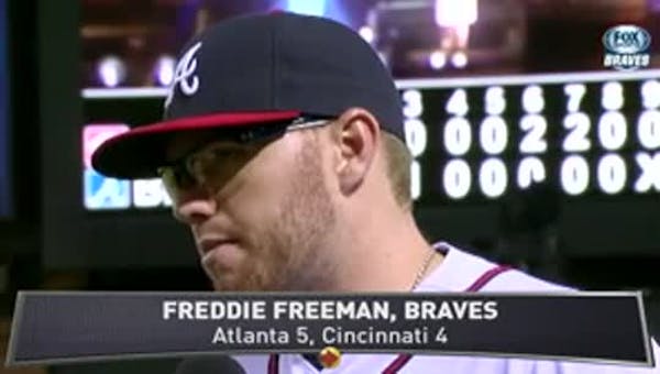 Freeman, Santana discuss Braves victory