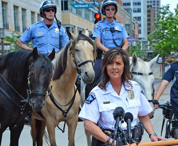 Minneapolis Police Chief Janeé Harteau announced plans on Tuesday for All-Star Game security that will include foot, bike and mounted police patrols.