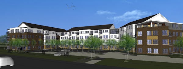 rendering of At Home Apartments concept plan in Minnetonka