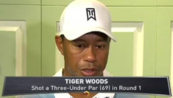 Tiger happy with opening round, health at British Open