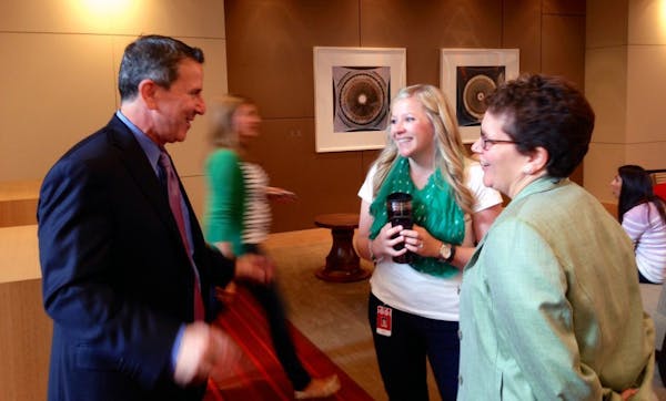 New Target CEO Brian Cornell meets with employees at the company's Minneapolis headquarters on Thursday.