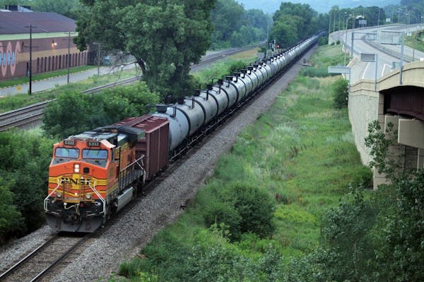 An oil train moved through the east metro area.