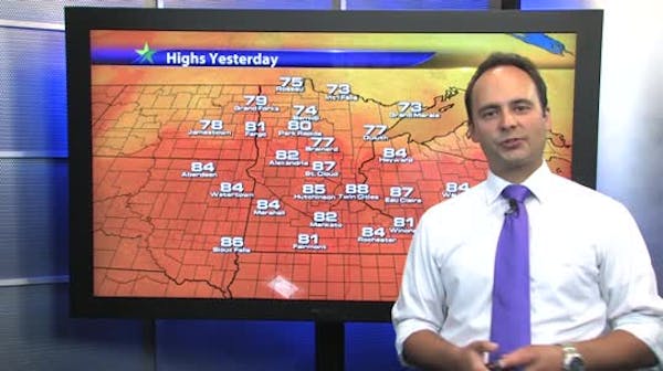 Afternoon forecast: HIgh of 82, isolated T-storms