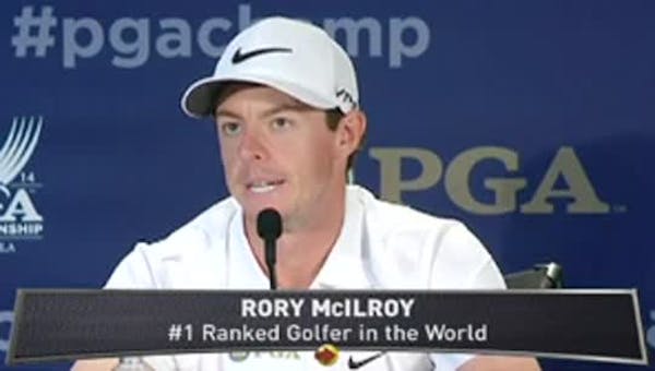 Rory McIlroy talks at PGA Championship