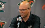 Minnesota Wild coach Mike Yeo spoke to the media at a news conference Friday morning, where the Wild made Yeo's three-year extension official. ] DAVID
