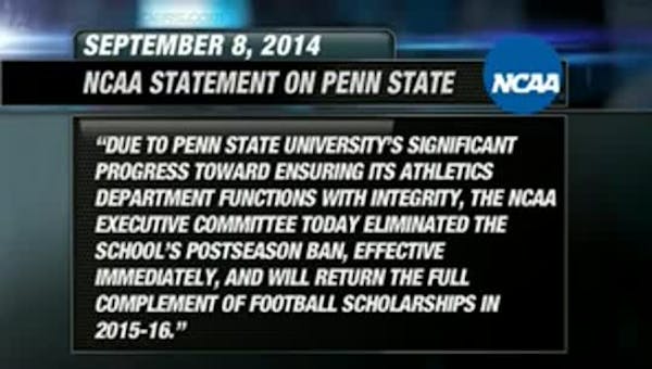 CI: Penn State Sanctions Lifted