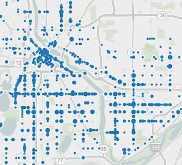 MAP: Compare bench locations to bus ridership