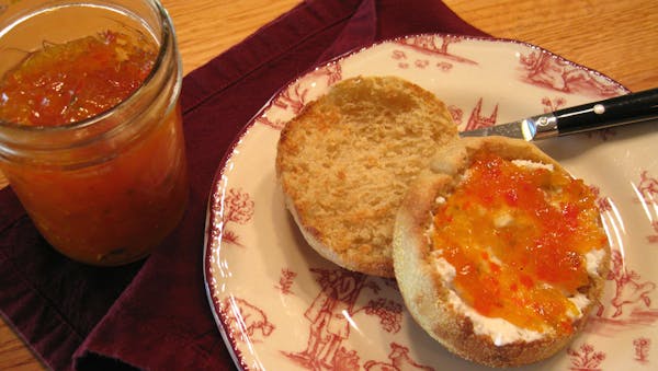 Homemade pepper jelly is a farmers market treat. Credit:Judy Gorfain‚Äâ Special to the Star Tribune