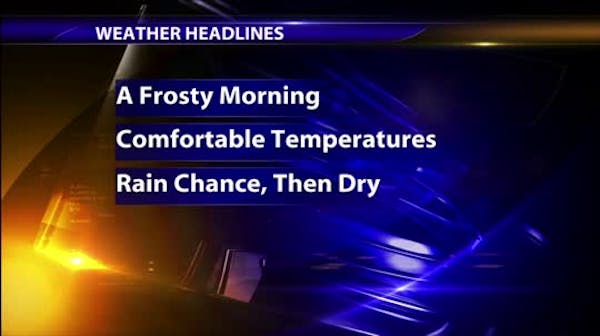 Evening forecast: Frosty morning gives way to Saturday highs near 60