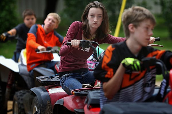 Linsey Ellestad, 13, of Hastings, was among the young drivers who attended a Department of Natural Resources training course.