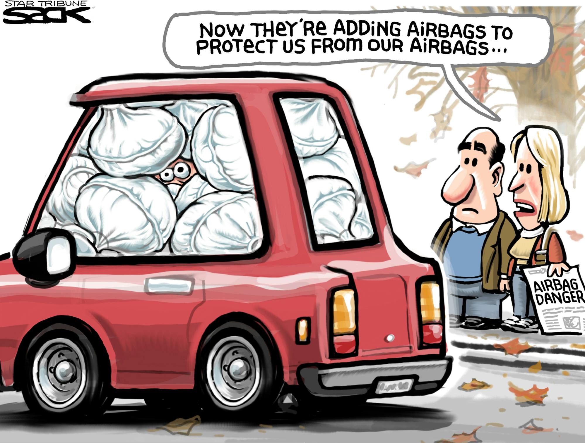 Sack cartoon: Airbags
