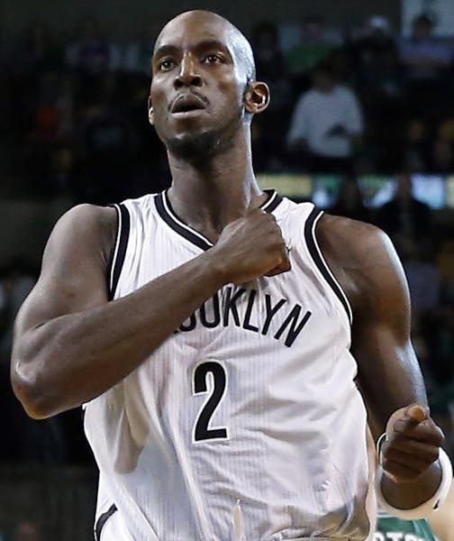 Brooklyn Nets forward Kevin Garnett is averaging 11.3 points and 8.7 rebounds.