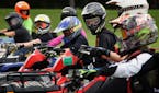 Youthful ATV riders waited for instructions from DNR safety instructors. ] JIM GEHRZ ‚Ä¢ jgehrz@startribune.com / Farmington, MN 6/28, 2014 / 9:00