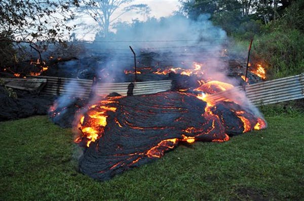 Time lapse shows lava destruction in Hawaii