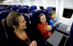 Kids board plane to see Santa