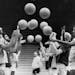 Gophers basketball team under the coaching days of Bill Musselman, used a Globe trotter warm up drill.